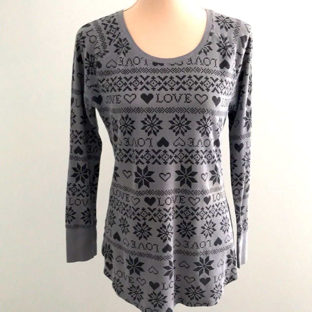 NO BOUNDARIES GRAY/BLACK LONG SLEEVE THERMAL JUNIOR XL